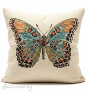 КАЛЪФКА за възглавничка, Пеперуда, 45/45см.