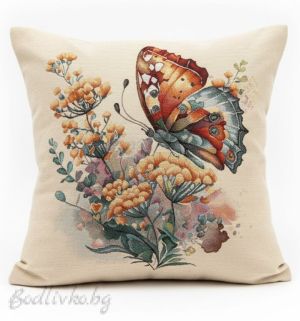 КАЛЪФКА за възглавничка, Пеперудка, 45/45см.