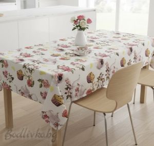 ПОКРИВКА ЗА МАСА, Цветен чайник, ХИДРОФОБИРАНА