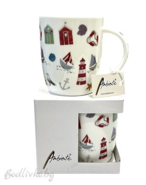 Порцеланова чаша Ambiente, Морски мотиви, 200мл.