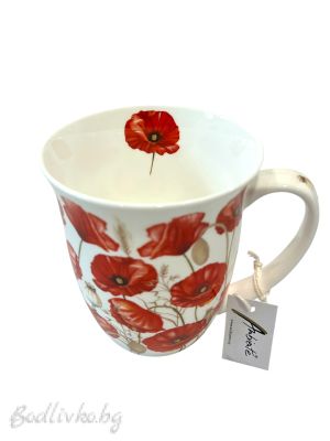 Порцеланова чаша Ambiente, Макове, 400мл.