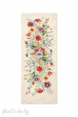 ЖАКАРДОВ ТИШЛАЙФЕР, Цветя, НАЛИЧЕН В ДВА РАЗМЕРА