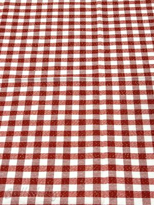 ПОКРИВКА ЗА МАСА, Червени крадратчетa с ламе