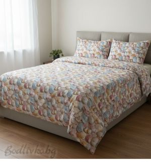 СПАЛЕН КОМПЛЕКТ, Миди, 100% памук/ 5Д, ранфорс, 4 части
