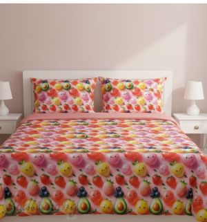СПАЛЕН КОМПЛЕКТ, Плодчета, 100% памук/ 5Д, ранфорс, 4 части