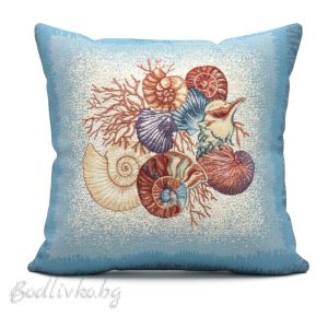 КАЛЪФКА за възглавничка, Морски охлюви, 45/45см.