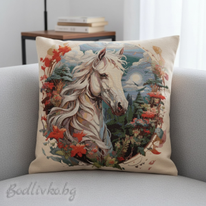 КАЛЪФКА за възглавничка, Кон с грива, 45/45см.