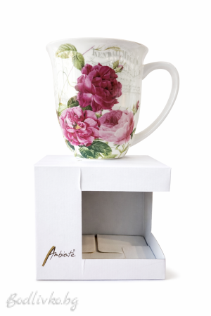 Порцеланова чаша Ambiente, Рози, 400мл.