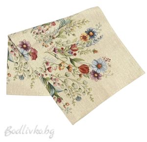 КАРЕ ЖАКАРД, МИКС ОТ ЦВЕТЯ, 100/100СМ. 