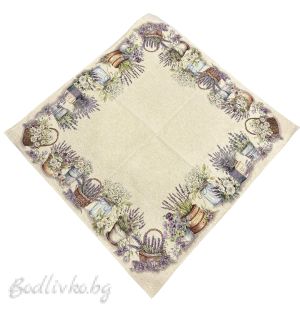 КАРЕ ЖАКАРД, ЛАВАНДУЛА, 100/100СМ. 