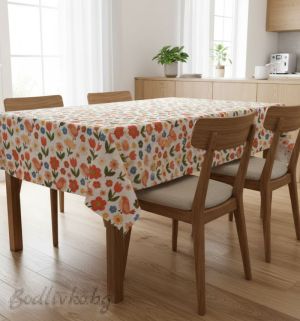 ПОКРИВКА ЗА МАСА, Лалета и птички, ХИДРОФОБИРАНА