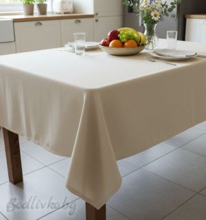 ПОКРИВКА ЗА МАСА, Едноцветна- Екрю , ХИДРОФОБИРАНА