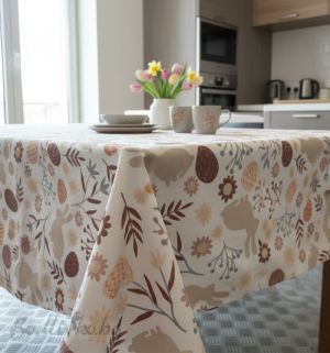 ПОКРИВКА ЗА МАСА ЗАЙЧЕТА СЕМПЛИ, ХИДРОФОБИРАНА, ВЕЛИКДЕН 