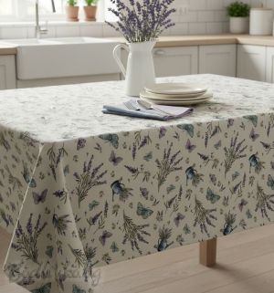 ПОКРИВКА ЗА МАСА ЖАКАРД, ЛАВАНДУЛА,  НАЛИЧНА В няколко РАЗМЕРА 