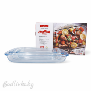 Стъклени тави, Danny home, 3 броя, йенско стъкло