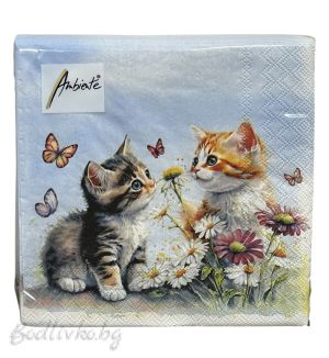 Салфетки, Ambiente, Котенца, 20 броя в опаковка