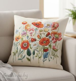 КАЛЪФКА за възглавничка, Пролетен букет, 45/45см.