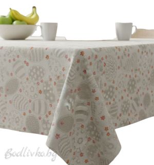 ПОКРИВКА ЗА МАСА Великенски яйца- натурални нюанси