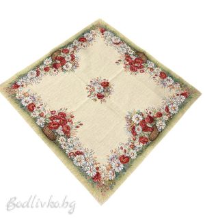 КАРЕ ЖАКАРД,КАРЕ КОШНИЦА МАКОВЕ, 100/100СМ. 
