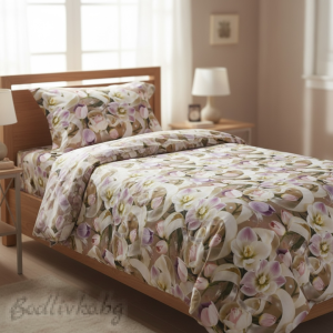 ПРЕДПРОДАЖБА НА СПАЛЕН КОМПЛЕКТ, Лалета в жълто, 100% памук/ 5Д, ранфорс, 4 части