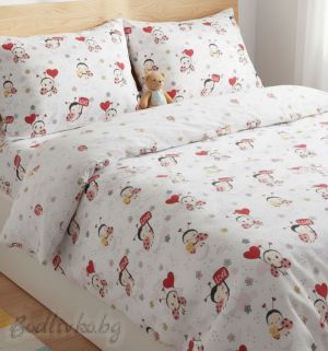 КОМПЛЕКТ ЗА ЕДИНИЧНО ЛЕГЛО, КАЛИНКИ, 100% натурален памук (ПОПЛИН), 3 части