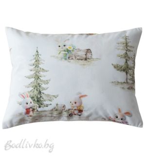 СПАЛНО БЕЛЬО ЗА БЕБЕ " ЗАЙЧЕТА В ГОРАТА", 100% Натурален памук, поплин