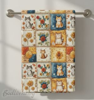 Хавлия за ръце/лице, за кухня или баня, Котки – 40/60 см.