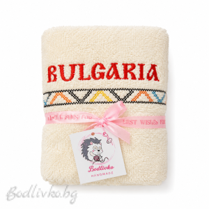 ХАВЛИЯ ЗА РЪЦЕ, 100% ПАМУК, БРОДЕРИЯ BULGARIA, РАЗМЕР: 30/50СМ,HAND MADE