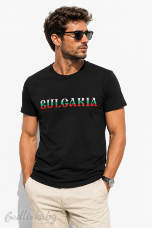 Мъжка тениска с бродерия, България, 100% памук