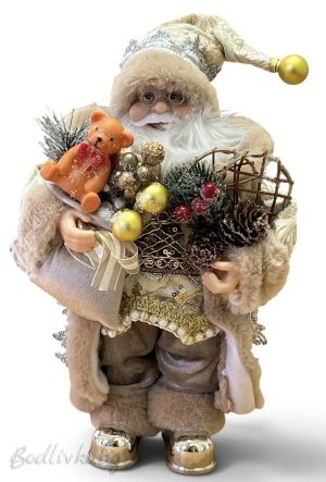 КОЛЕДНА високодетайлна фигурка - Танцуващ Дядо Коледа, 30см.  ВИДЕО
